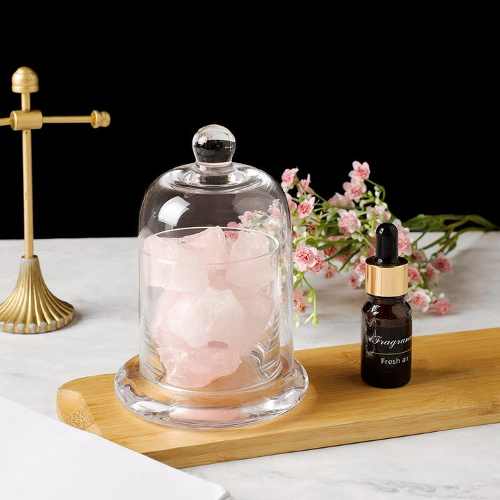 Olivenorma Diffusore Pietra Senza Fiamma Tazza Trasparente Cristallo Lampada Aromaterapia 