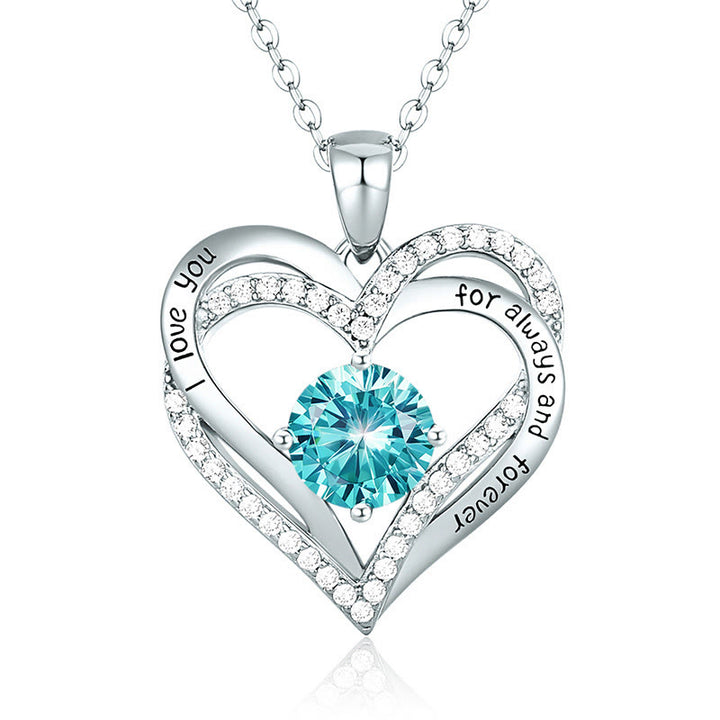 Olivenorma "Ti amo per sempre e per sempre" - Collana Birtshtone Heart