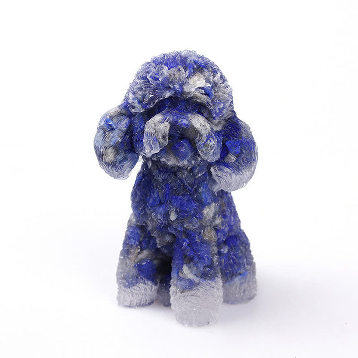 Decorazione in pietra preziosa naturale Olivenorma Crystal Poodle