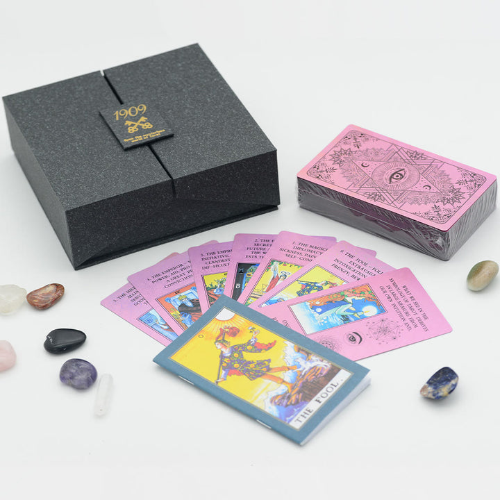 Olivenorma Foil Crystals Stone Tovaglia Set Mazzo di Tarocchi Carte