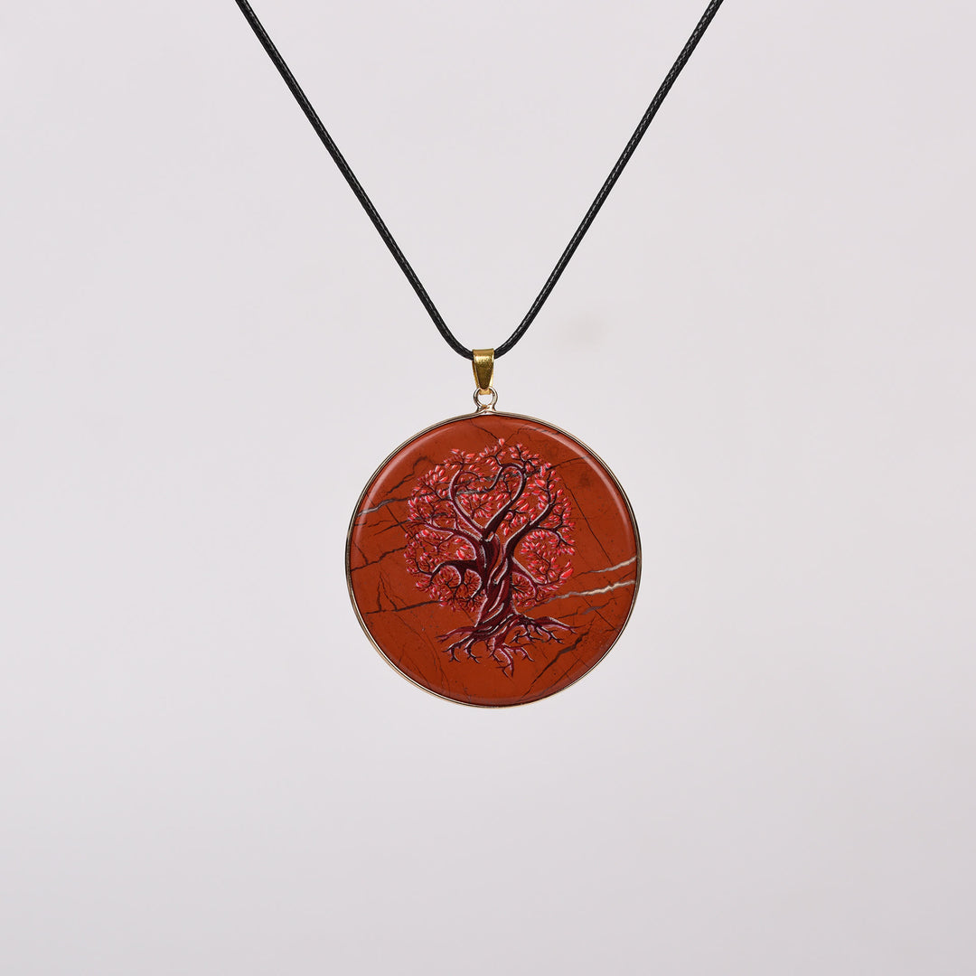 Collana Olivenorma Crystal Hamsa Chakra Albero della vita 