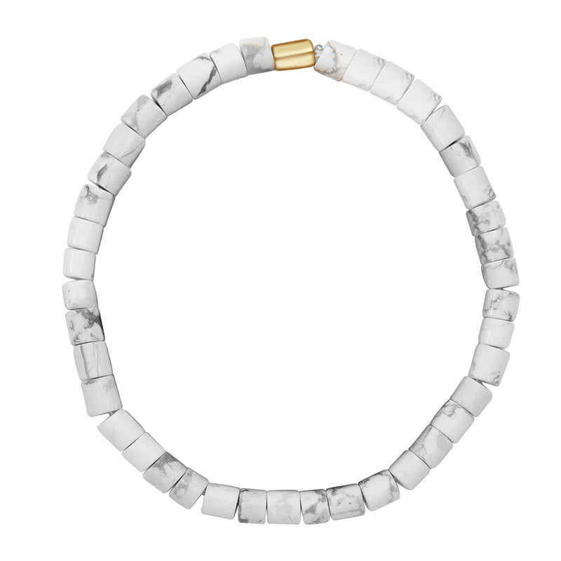 Olivenorma Bracciale aperto in pietra naturale in stile etnico bohémien 