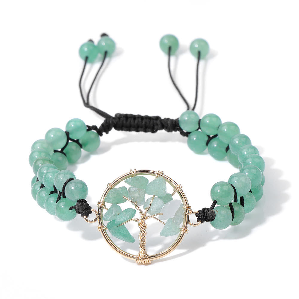 Olivenorma Albero Bracciale della vita intrecciato doppio da 6 mm