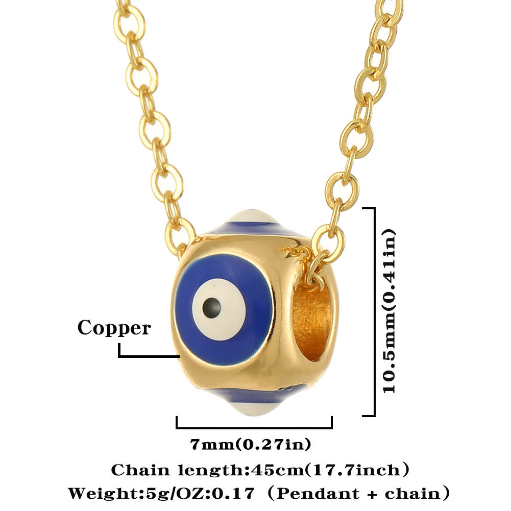 Collana con ciondolo a forma di occhio malvagio rotondo che gocciola olio Olivenorma