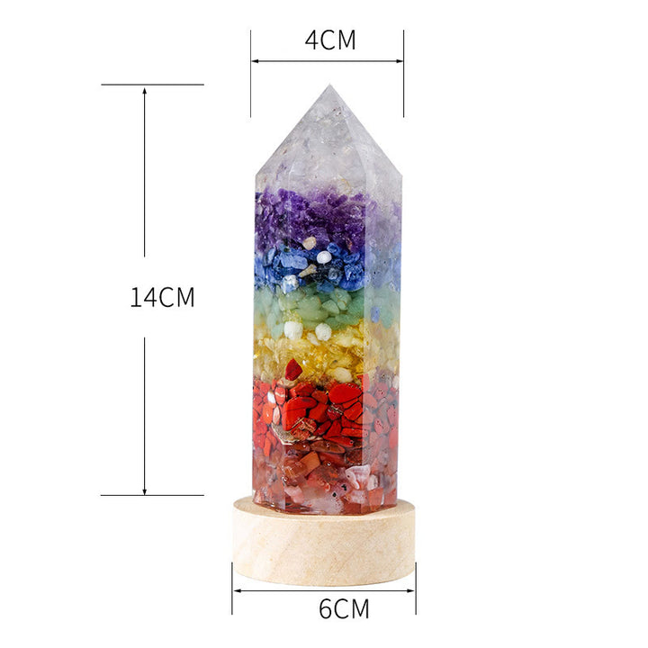 Lampada in cristallo di quarzo rosa naturale dei chakra Olivenorma