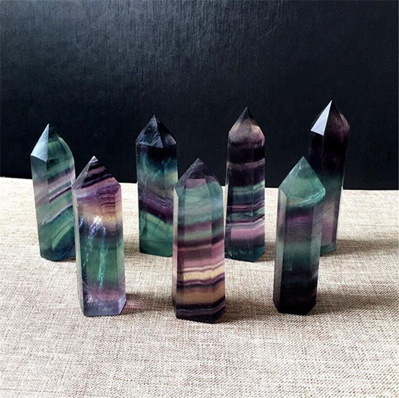 Bacchette di cristallo Reki crostale naturale di fluorite