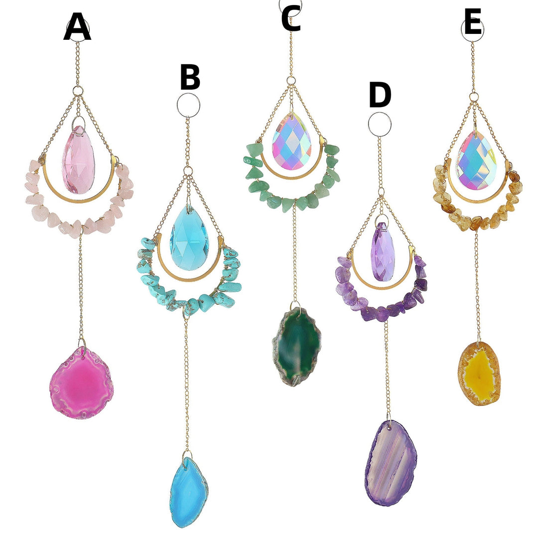 Olivenorma Crystal Suncatchers Moon Boho Decor Campanello a vento
