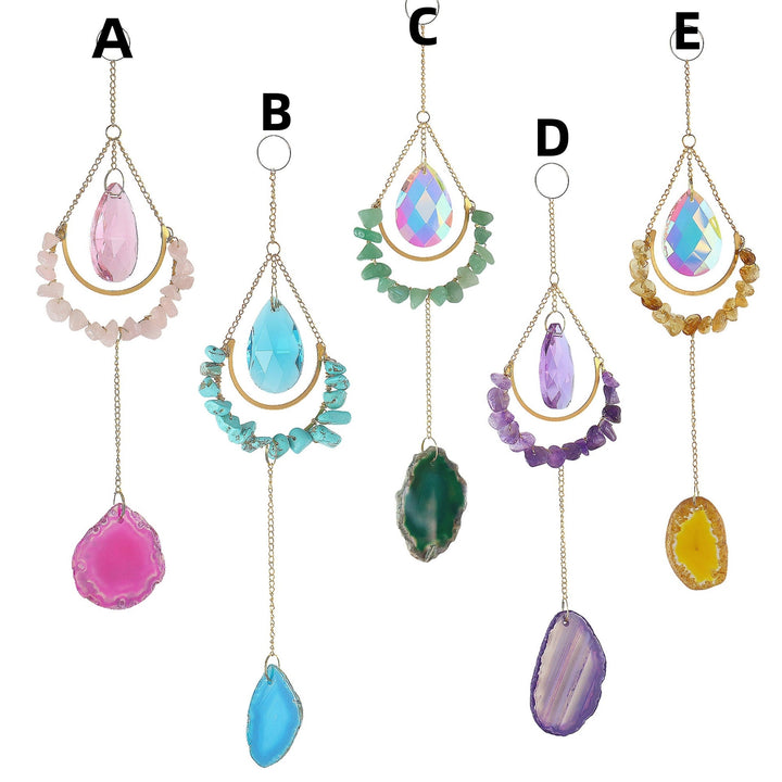 Olivenorma Crystal Suncatchers Moon Boho Decor Campanello a vento