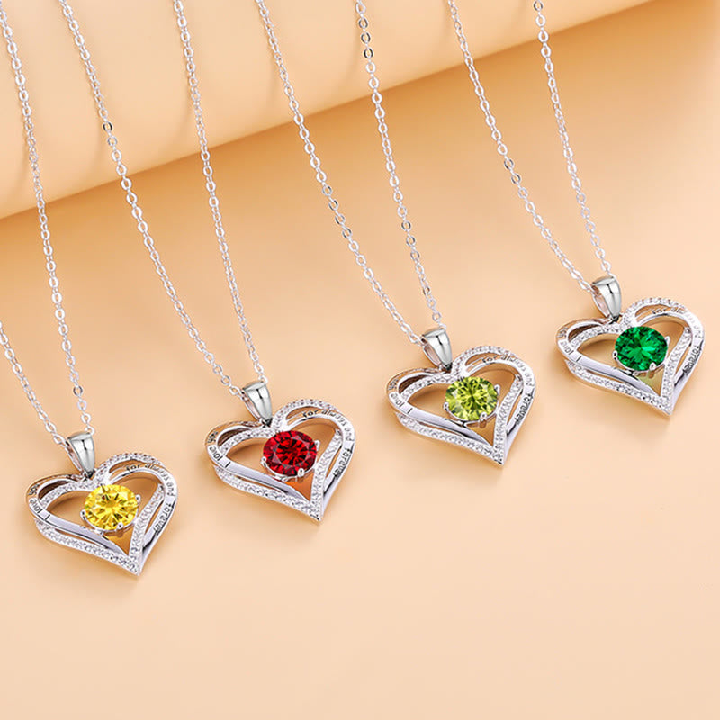 Olivenorma "Ti amo per sempre e per sempre" - Collana Birtshtone Heart