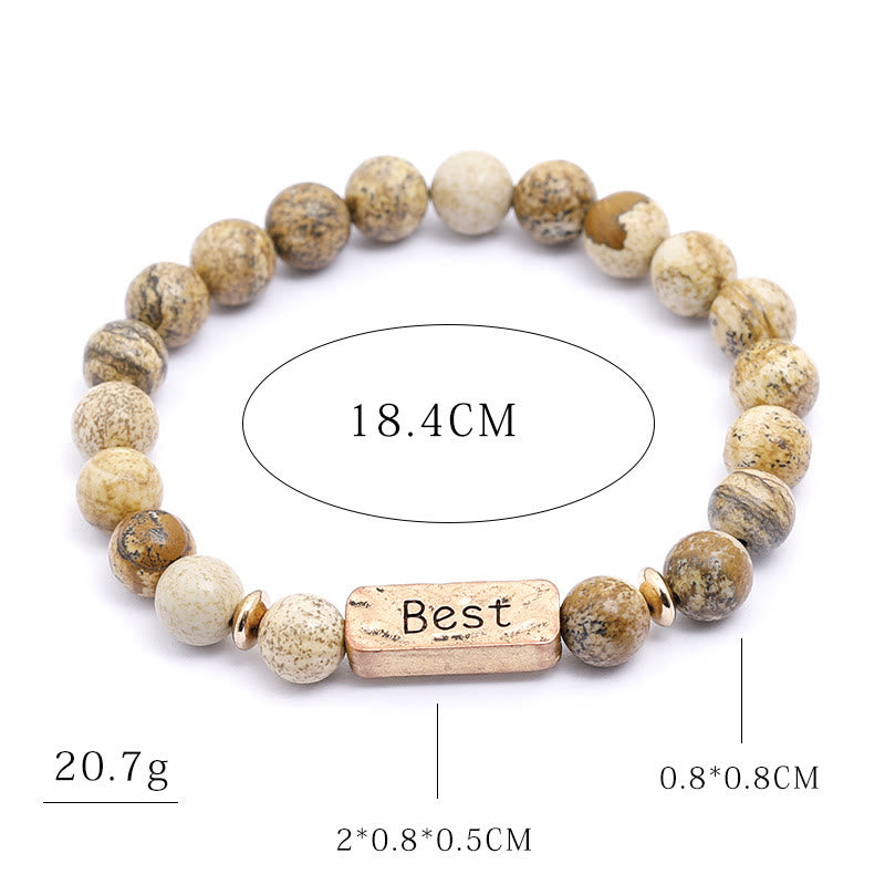 Bracciale con la migliore incisione in pietra preziosa naturale Olivenorma