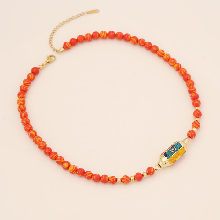 Collana Olivenorma Malocchio Malachite e Turchese