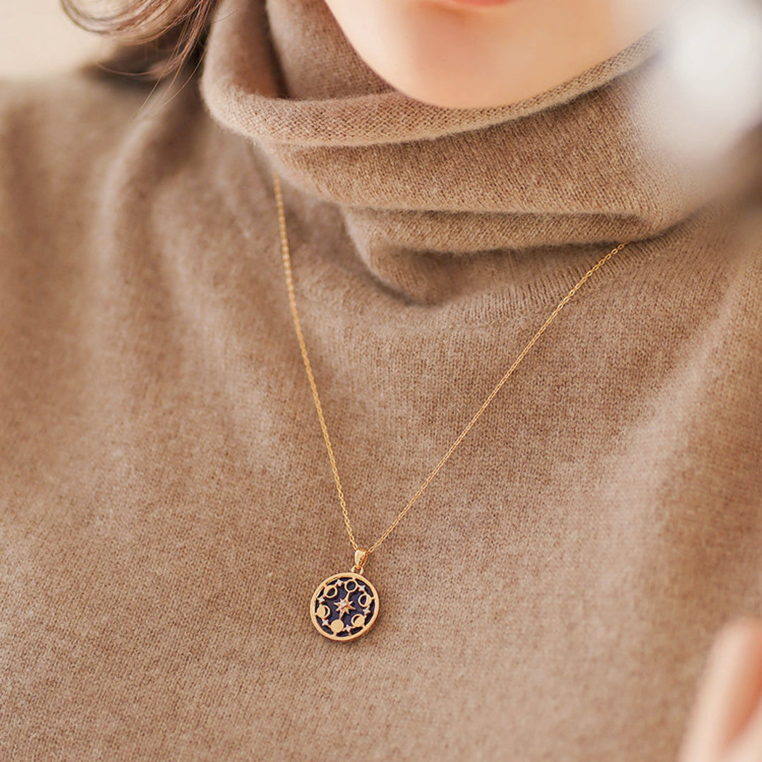 Collana Olivenorma Lapislazzuli Fase lunare Otto Stelle Awn