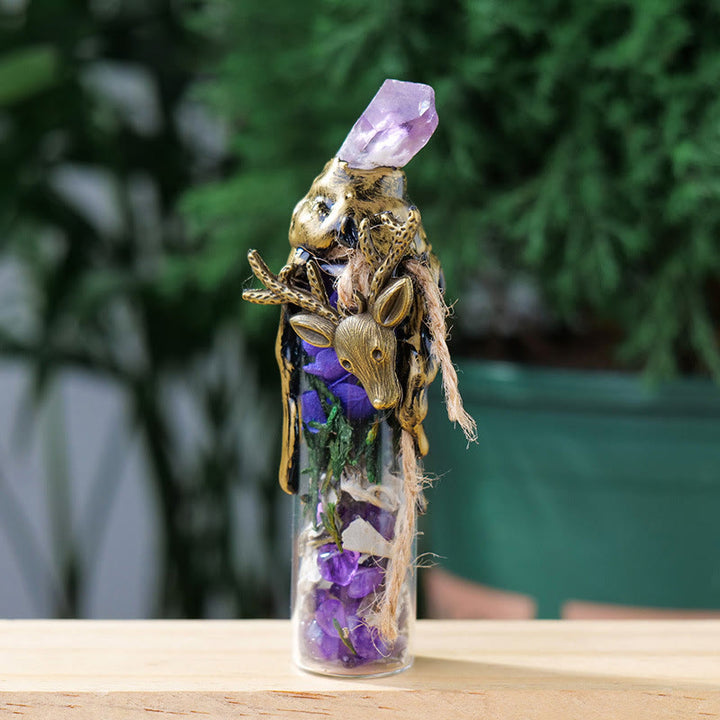 Olivenorma "Witch's Wish" - Bottiglia energetica in pietra grezza di cristallo naturale 