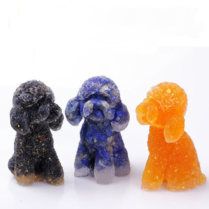 Decorazione in pietra preziosa naturale Olivenorma Crystal Poodle