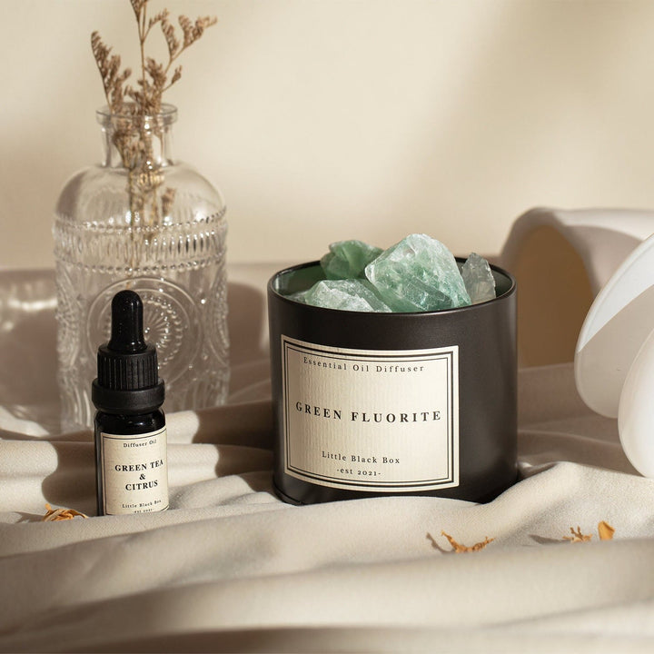 Olivenorma Diffusore Pietra Olio Essenziale Cristallo Aromaterapia Confezione Regalo