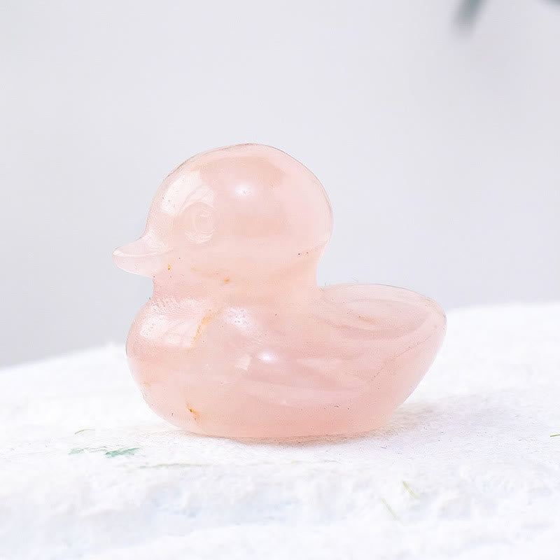 Olivenorma 1.2 pollici quarzo cristallo anatra intaglio decorazione pietra preziosa