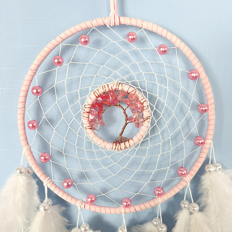 Olivenorma Crystal Tree Of Life Piuma Glow Dream Catcher 