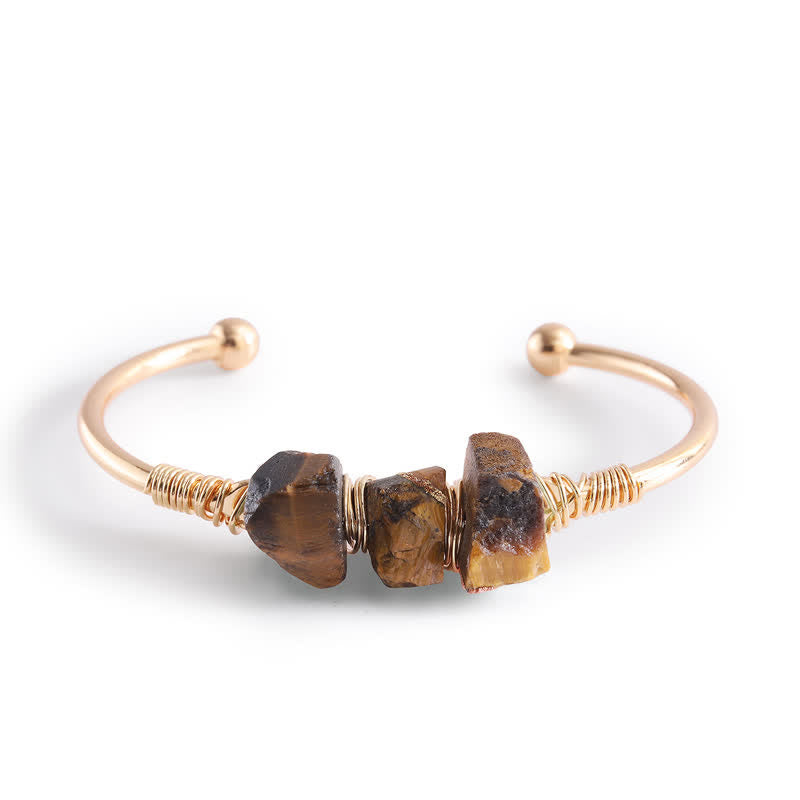 Bracciale vintage Olivenorma con pietre preziose di cristallo grezzo