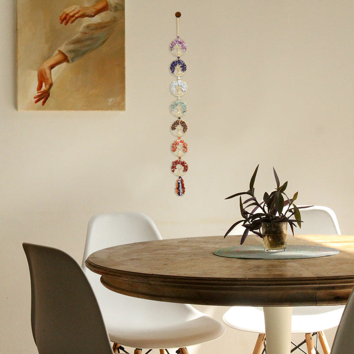 Olivenorma 7 Chakra Crystal Fengshui Albero della vita Decorazione da parete