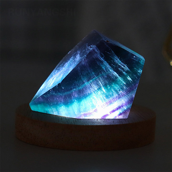 Decorazione lampada di cristallo irregolare in fluorite Olivenorma