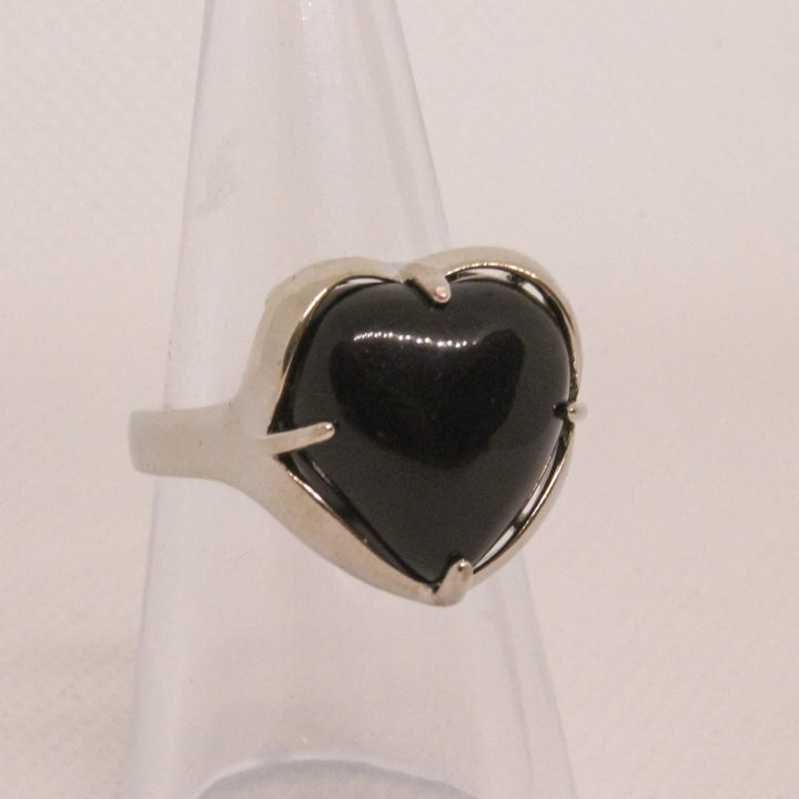Anello a forma di cuore in cristallo di pietra naturale Olivenorma