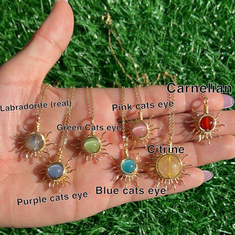 Olivenorma "Cattura i raggi del sole" - Collana sole avvolta in filo metallico