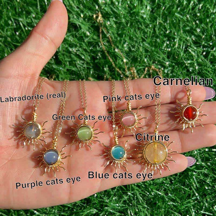 Olivenorma "Cattura i raggi del sole" - Collana sole avvolta in filo metallico