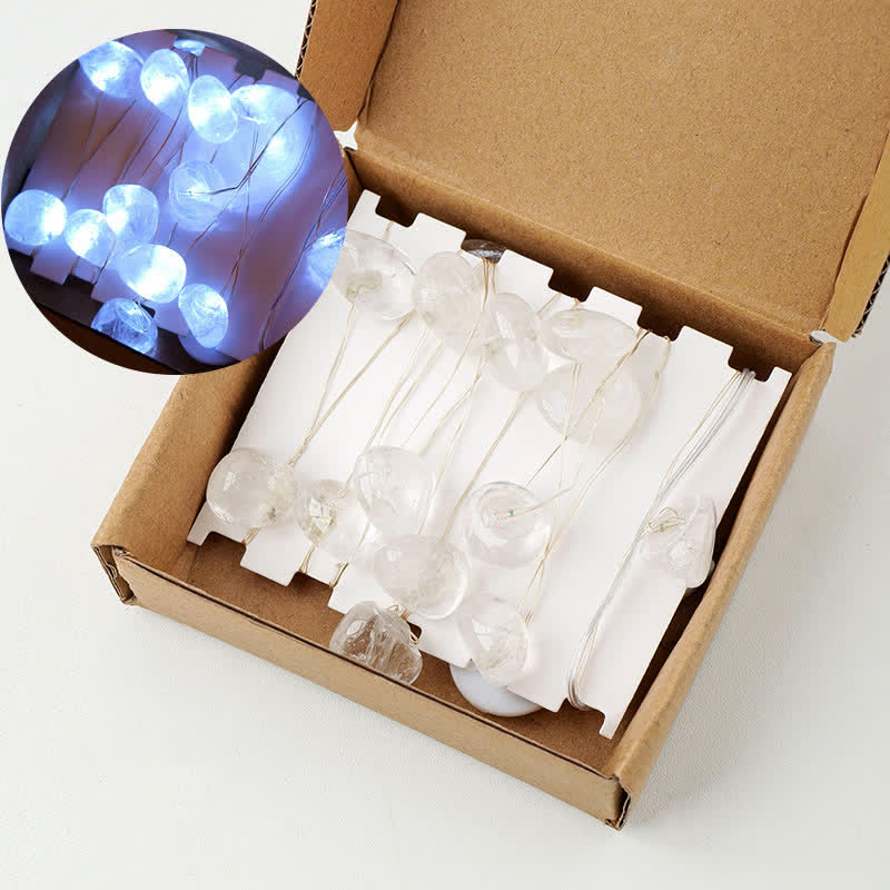 Olivenorma Lampada in pietre lucide di cristallo naturale per l'atmosfera natalizia