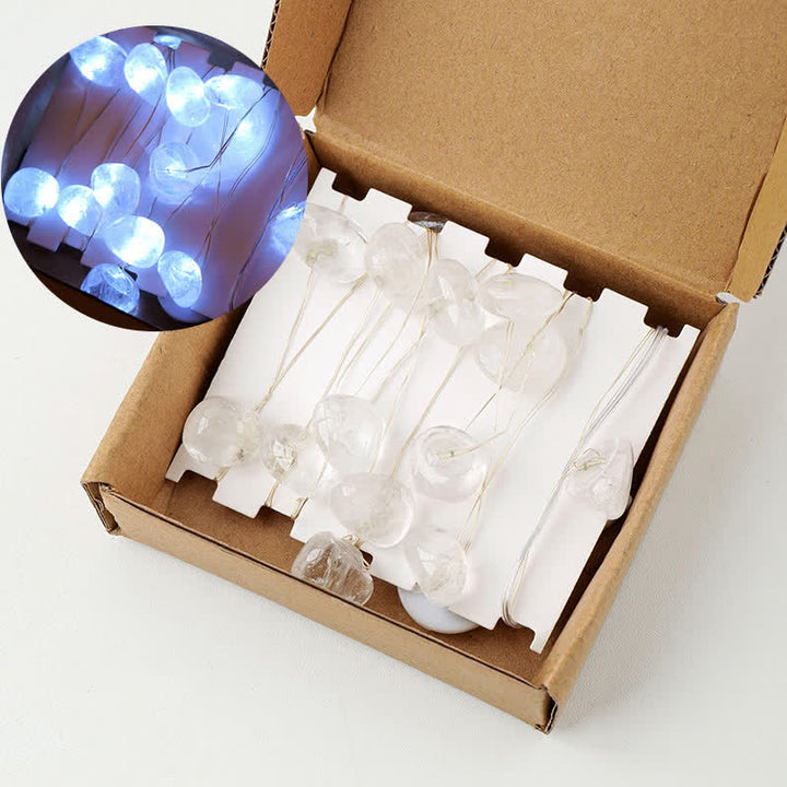 Olivenorma Lampada in pietre lucide di cristallo naturale per l'atmosfera natalizia