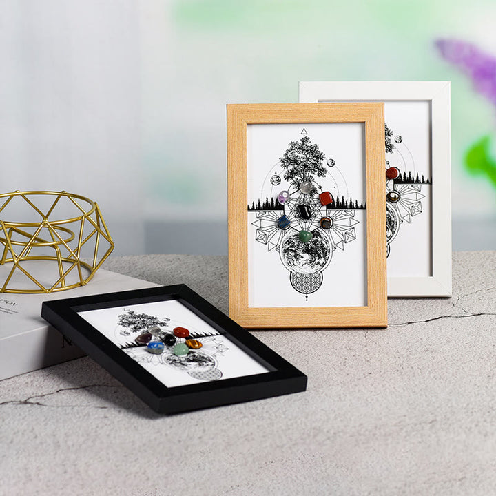Cornice portafoto con motivo albero della vita Olivenorma Chakra Decorazione 