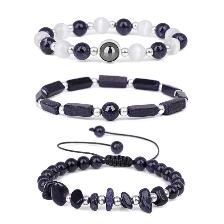 Olivenorma "Healing Wishes" Bracciale in cristallo naturale da 3 pezzi 