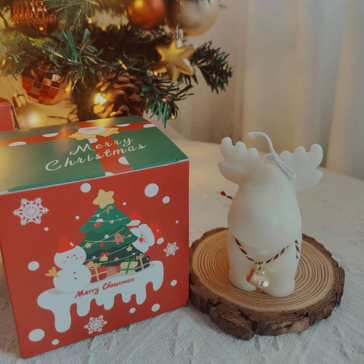 Candela modello biscotto torta di Natale Olivenorma - Alce tridimensionale-8*6*10,5cm - image 13