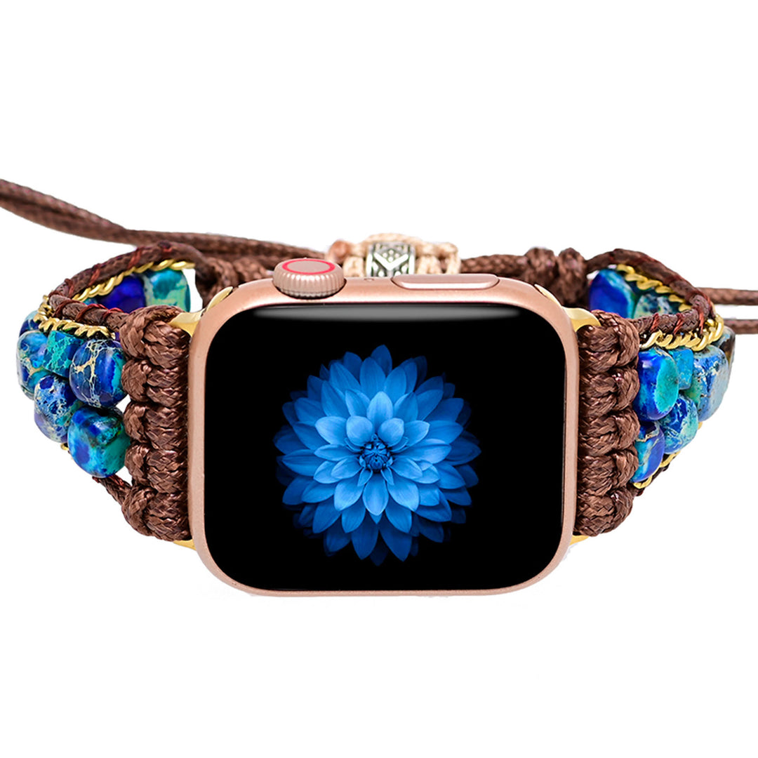 Cinturino avvolgente per Apple Watch Olivenorma Blue Emperor Stone