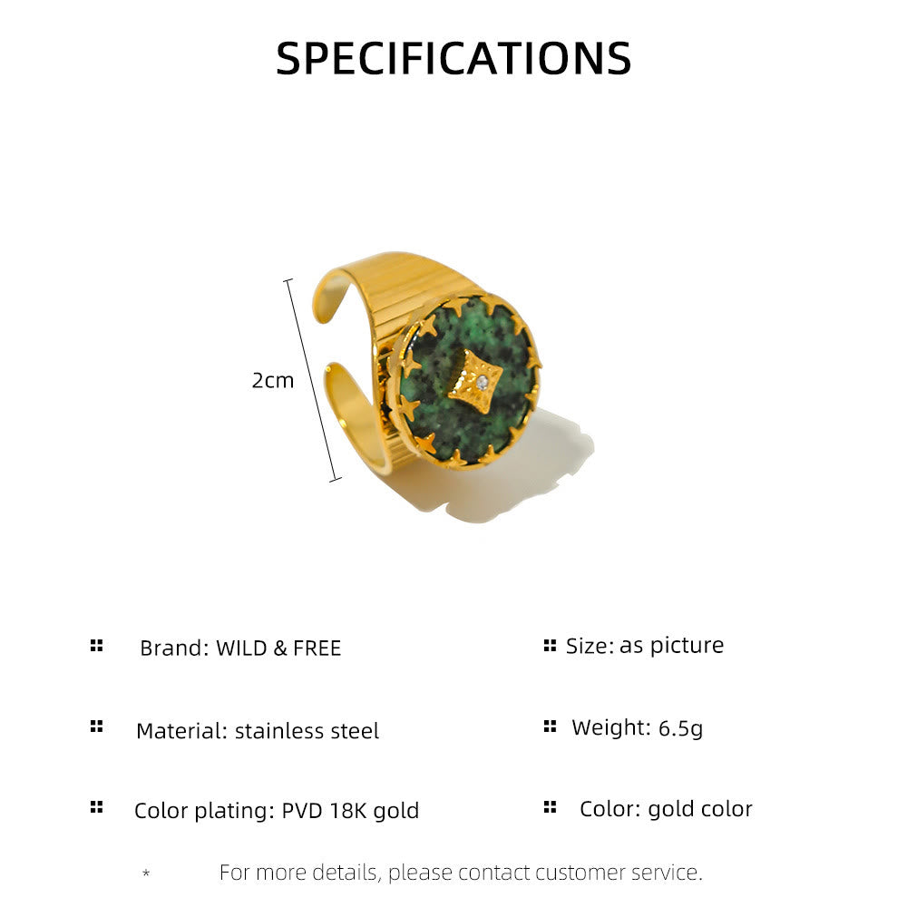 Anello regolabile Olivenorma in turchese africano