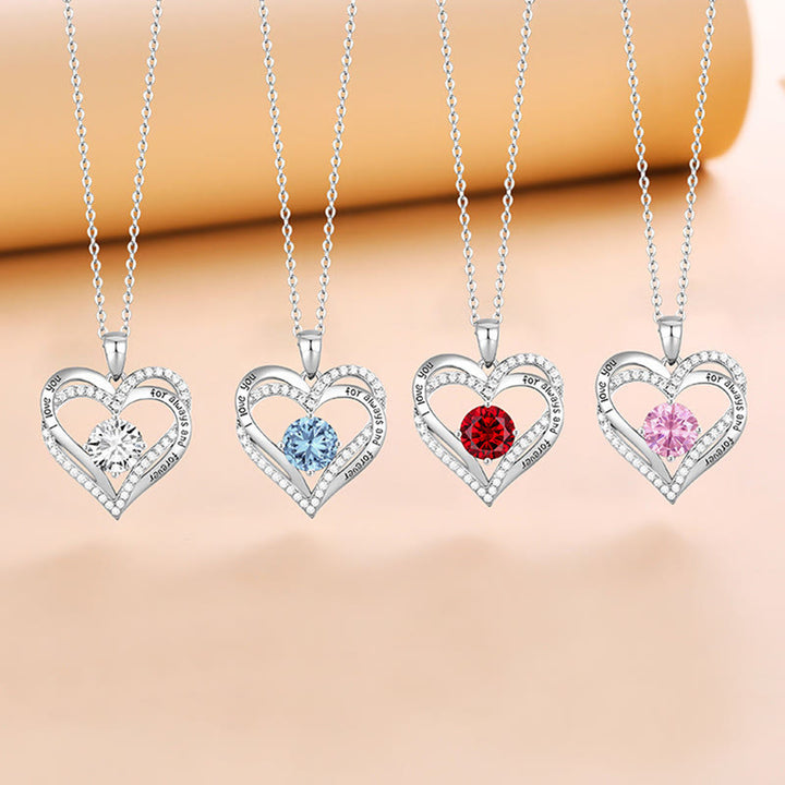 Olivenorma "Ti amo per sempre e per sempre" - Collana Birtshtone Heart