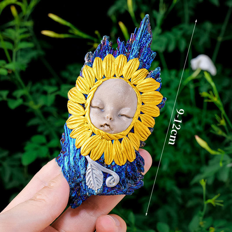 Olivenorma Aura Tormalina Kyanite Elf Crafts Decorazione con pietre preziose