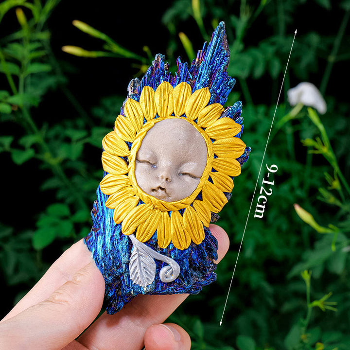 Olivenorma Aura Tormalina Kyanite Elf Crafts Decorazione con pietre preziose