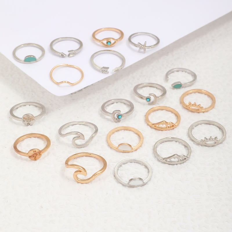 Olivenorma Amazzonite Turchese Anello Regolabile 19 Pezzi 