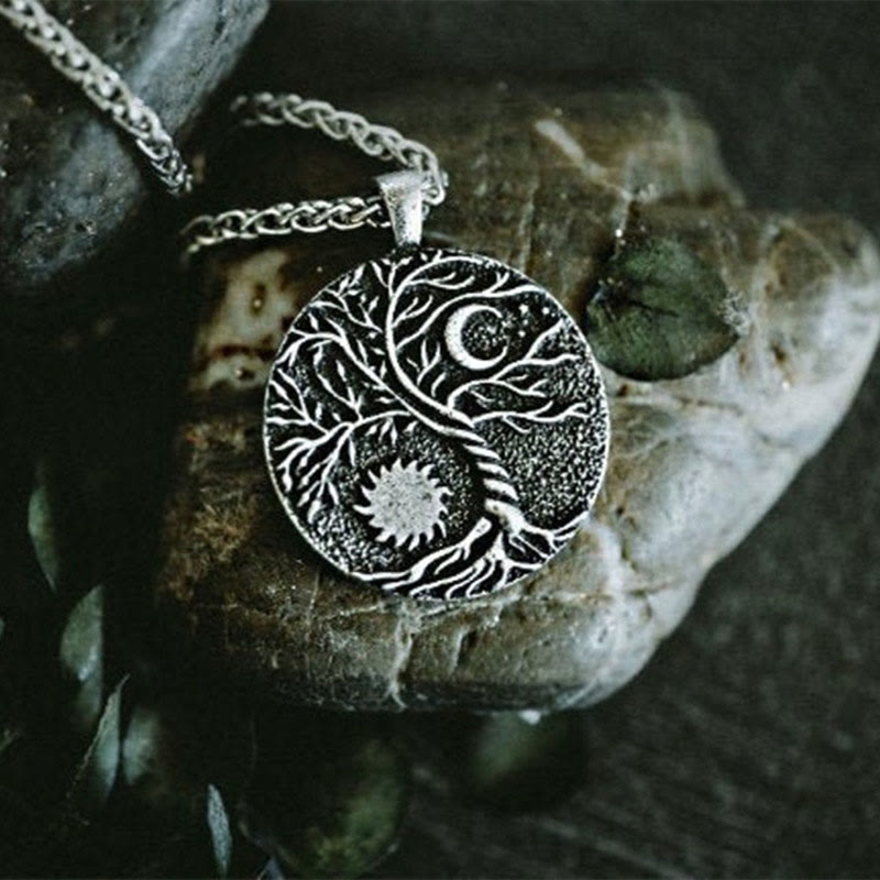 Olivenorma "Cavalcando con le stelle" - Collana Albero della vita con sole e luna 