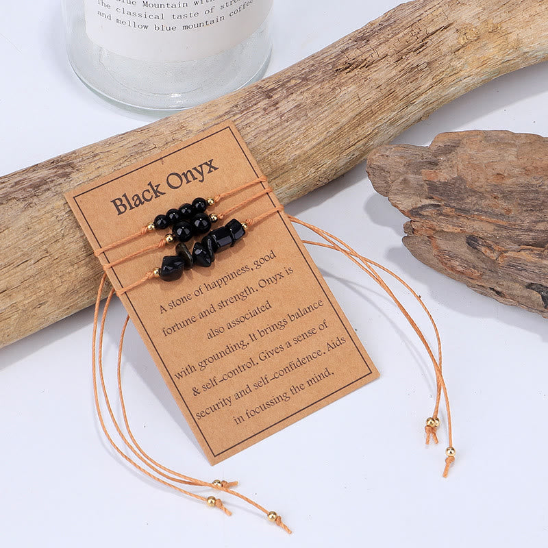 Bracciale Olivenorma Gravel intrecciato con perline 