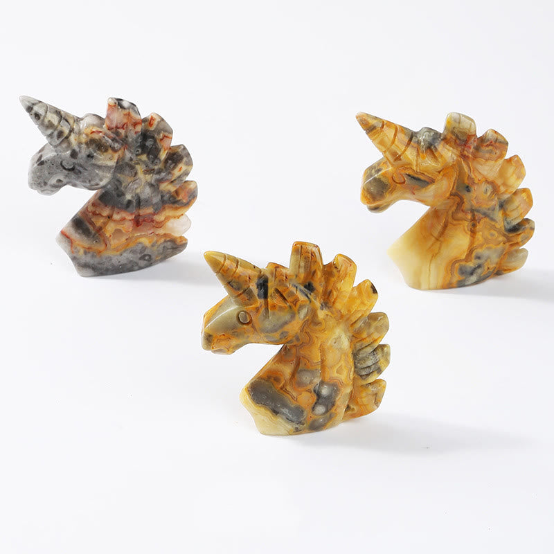 Olivenorma 2 pollici cristallo naturale unicorno figurina decorazione pietra preziosa 