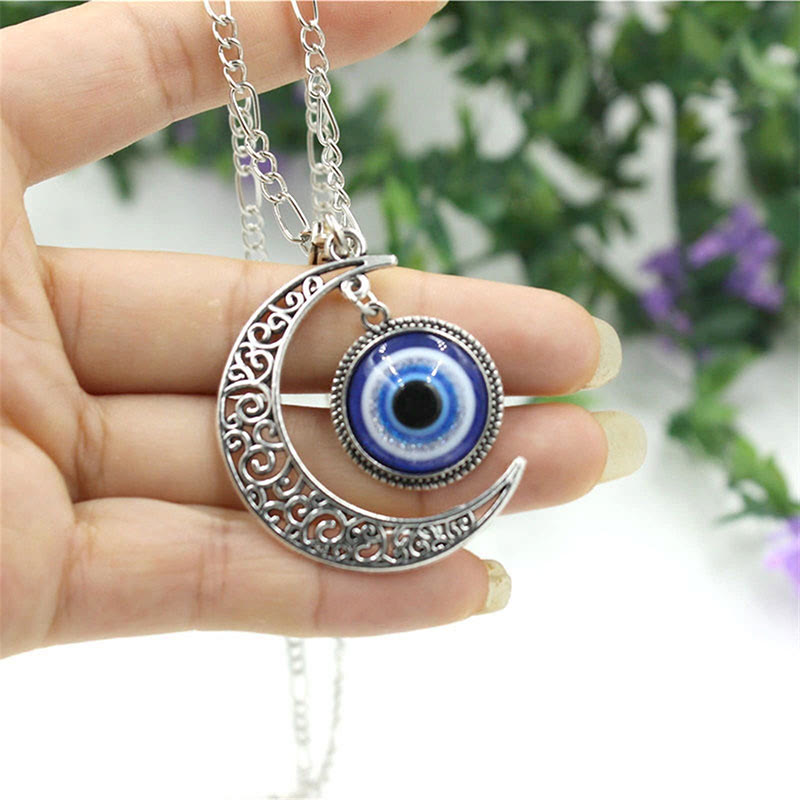 Olivenorma "Moon Love" - Collana con stella e occhio maligno blu