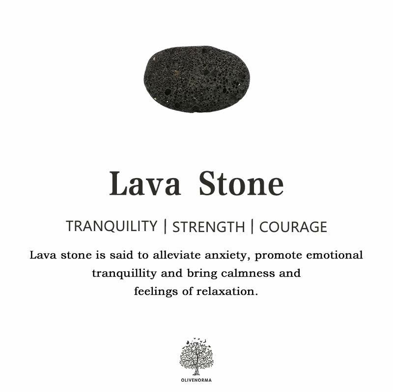 Olivenorma "Forza della natura" Bracciale in pietra vulcanica ed ematite, 4 pezzi 