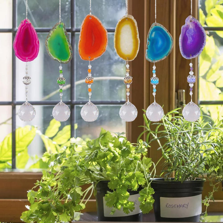 Olivenorma Campanello a vento in cristallo di sole con ciondolo appeso fatto a mano