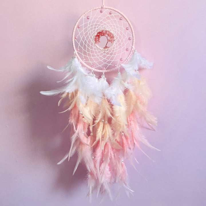 Olivenorma Crystal Tree Of Life Piuma Glow Dream Catcher 