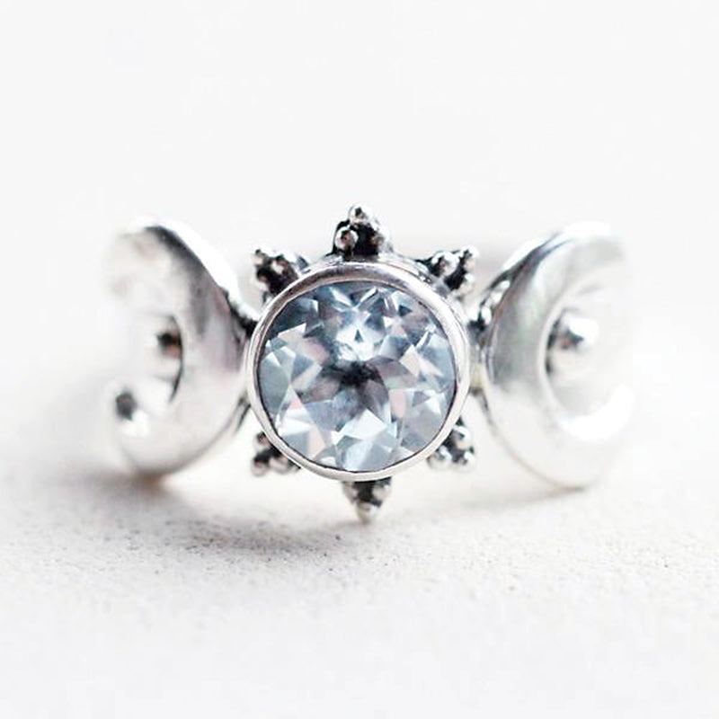 Anello della dea della luna mistica Olivenorma
