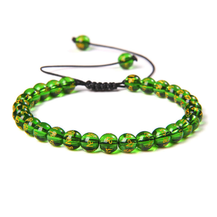 Bracciale intrecciato con perline di pietra naturale Olivenorma da 6 mm 