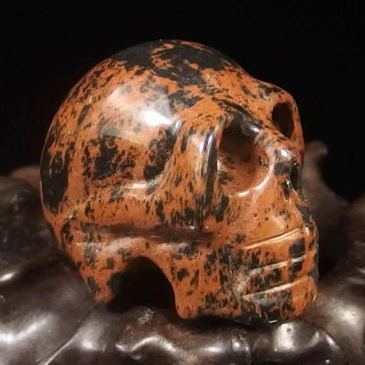 Decorazione di Halloween con teschio di cristallo naturale Olivenorma