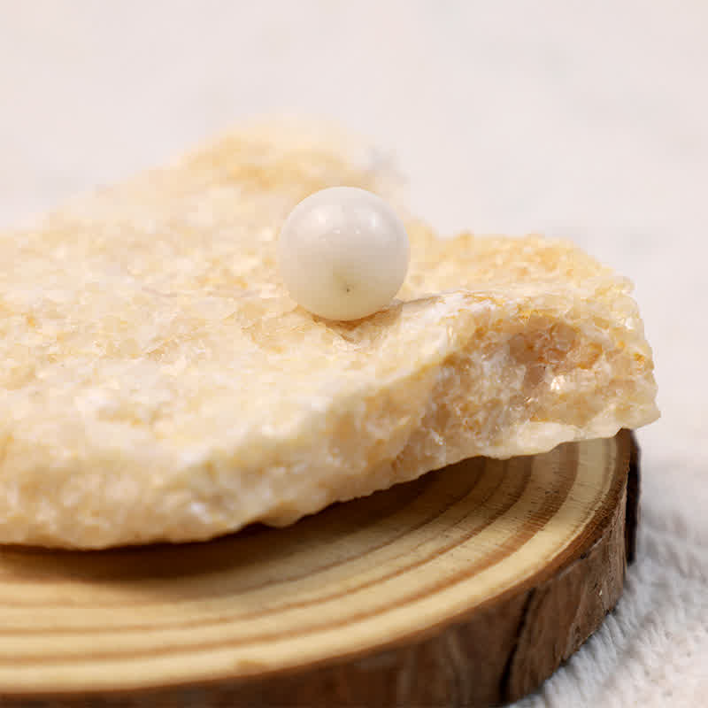 Sfera di cristallo di trasformazione in giada bianca Olivenorma