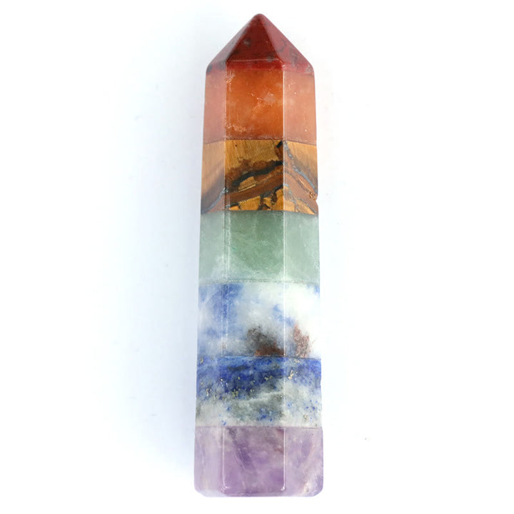 Ornamenti per colonne esagonali con chakra Olivenorma Bacchette di cristallo